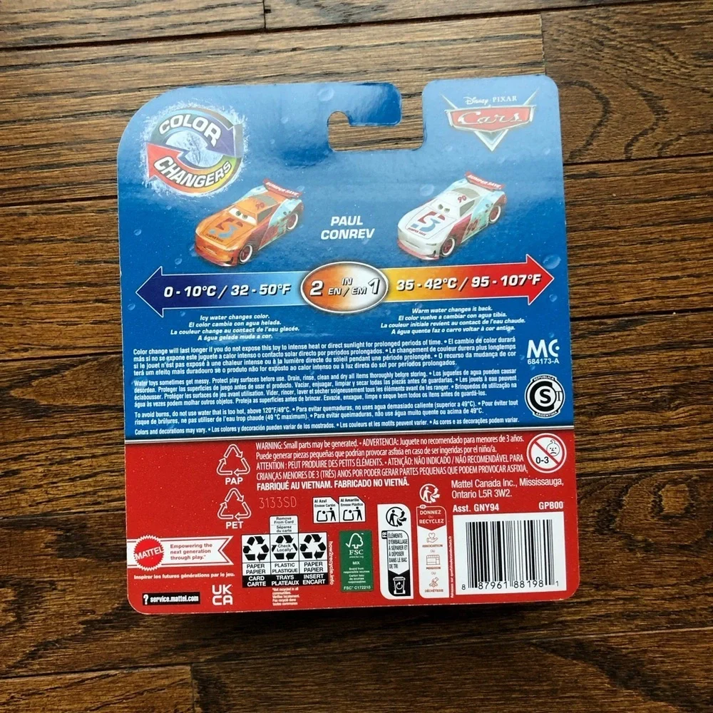 Disney Pixar Cars Color Changers - Paul Conrev from Cars 3 - BRAND NEW IN BOX!